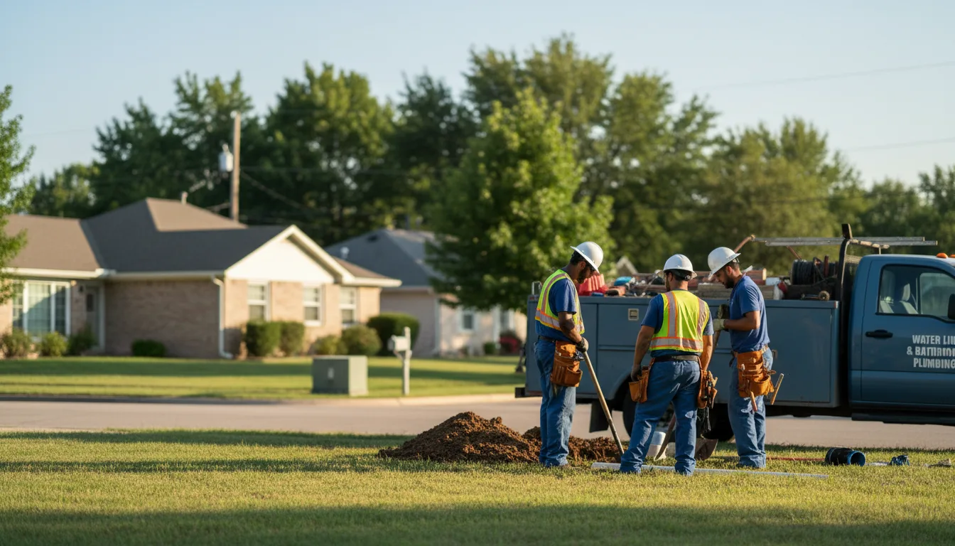 Residential water line and bathroom plumbing service in Altoona, IA